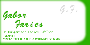 gabor farics business card